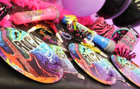 kids rockstart themed birthday party